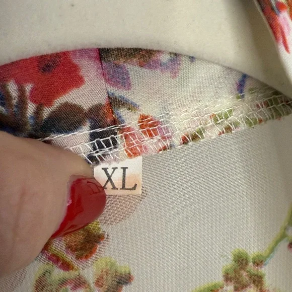 Floral Sheer Kimono Cover-Up - Picture 13 of 13